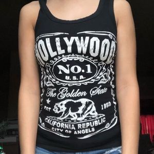 HOLLYWOOD size Xs black tank top